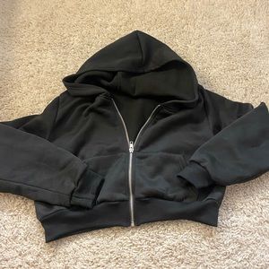 Black cropped jacket